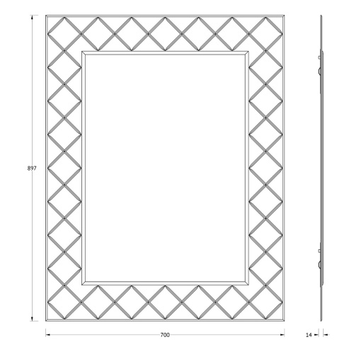 Зеркало в ванную Evoform Florentina BY 5003 70х90 цвет серый - фото 2