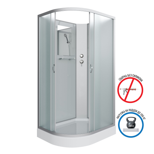 Душевая кабина Niagara Classic 33121423RBK 120х80 асимметричная без крыши ориентация правая - фото 2