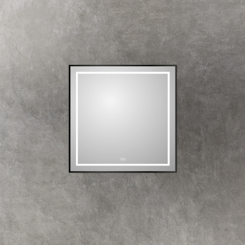 Зеркало в ванную BelBagno Kraft SPC-KRAFT-800-800-LED-TCH-WARM-NERO 80х80 - фото 3