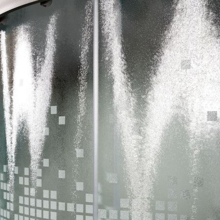 Душевая кабина AvaCan L910EL 100х100 четверть круга с крышей ориентация универсальная