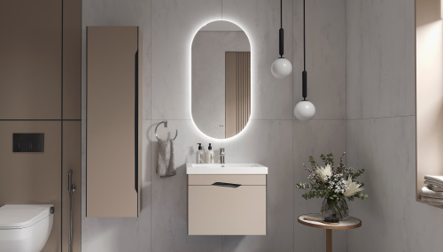 Пенал Velvex Krona 40х31х148 360 серый камень подвесной цвет серый камень - фото 4