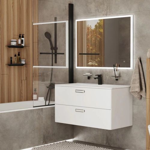 Смеситель для ванны и душа IDDIS Bild BILBL00i02WA настенный черный - фото 3