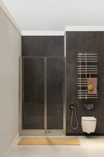 Душевая дверь Allen Brau Priority 3.31035.BA 140х200 стекло прозрачное профиль серебро брашированное - фото 2