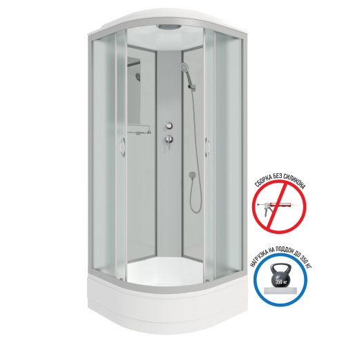 Душевая кабина Niagara Classic 33021424 100х100 четверть круга с крышей ориентация универсальная - фото 2