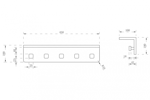 Крючок ABBER Stein AS1651MB черный матовый - фото 2