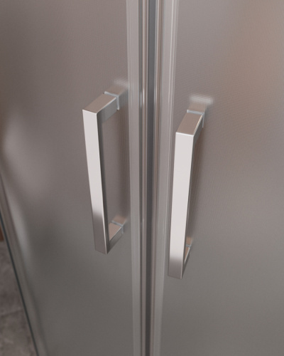 Душевой уголок Cezares MOLVENO MOLVENO-R-2-80-P-Cr 80х80 стекло рифленое профиль хром глянцевый без поддона - фото 2