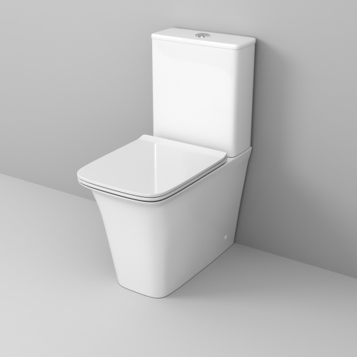 Унитаз напольный с бачком Grossman Galaxy GR-4468S белый глянцевый с сиденьем микролифт безободковый каскадный смыв - фото 2