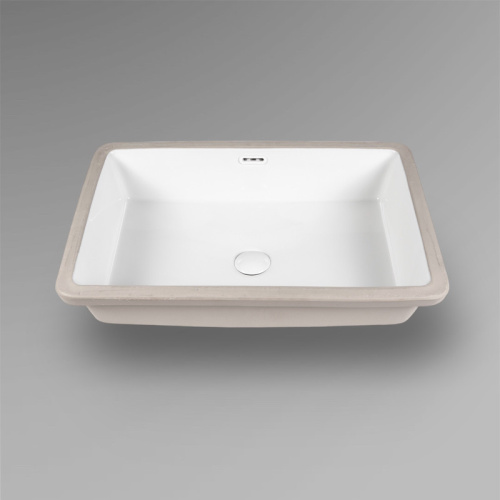 Раковина из сантехнического фарфора Bond Cube S99-600 61х40 встраиваемая цвет белый глянцевый - фото 3