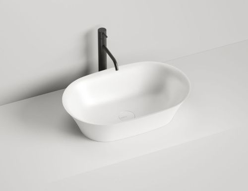 Раковина из искусственного камня S-Stone Salini MONA 110821M 60х40 накладная цвет белый без отверстий под смеситель
