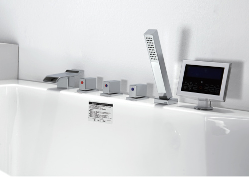 Ванна акриловая гидромассажная Gemy G9066 II O L 171х86 пристенная прямоугольная с каркасом - фото 4