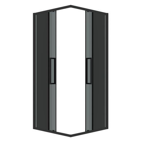 Душевой уголок Grossman Cosmo 300.K33.02.1010.21.10 100х100 стекло тонированное профиль черный матовый без поддона - фото 2