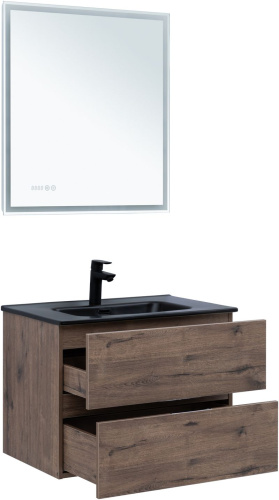 Тумба под раковину Aquanet Алвита New 00334185 70х46х51 подвесная цвет коричневый - фото 4