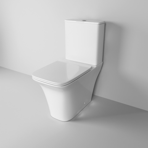 Унитаз напольный с бачком Grossman Galaxy GR-4470S белый глянцевый с сиденьем микролифт безободковый каскадный смыв - фото 2