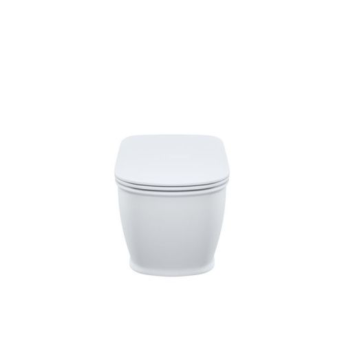 Унитаз подвесной IDDIS Oxford OXFRDSEi25 белый с сиденьем микролифт безободковый каскадный смыв - фото 2