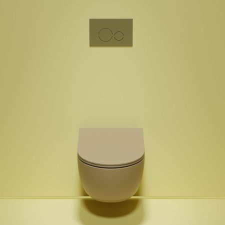 Унитаз подвесной Ceramica Nova MODENA CN6063MC коричневый с сиденьем микролифт безободковый душевой смыв
