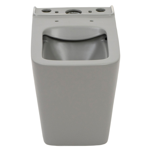 Унитаз напольный с бачком Melana MLN-310306MG серый с сиденьем микролифт безободковый смыв торнадо - фото 4