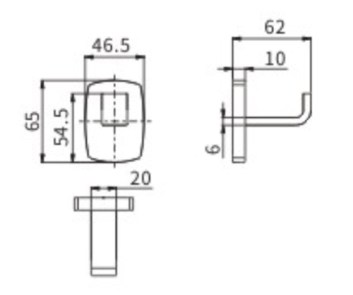 Крючок CeramaLux CUBE 12601 - фото 2
