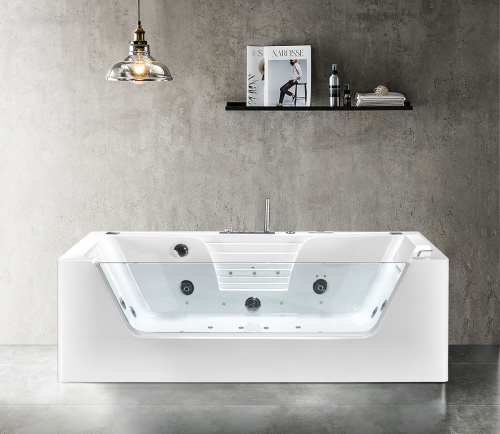 Ванна акриловая гидромассажная Frank 20109911 180х85 пристенная прямоугольная с каркасом - фото 3