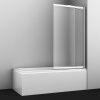 Душевая шторка на ванну Wasserkraft Main 41S 41S02-100 RM Fixed 100х140 стекло матовое профиль хром ориентация правая