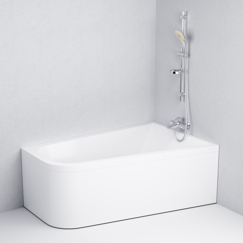 Ванна акриловая Am.Pm Spirit W72A-160R100W-A2 160х100 пристенная асимметричная без каркаса - фото 4