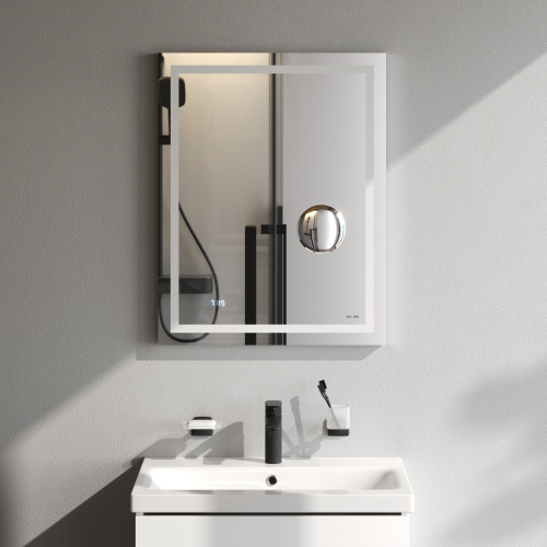 Зеркало в ванную Am.Pm Gem M91AMOX0553WG 55х70 цвет серебро - фото 3