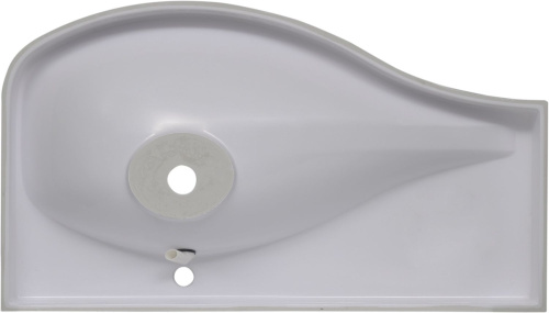 Раковина из литьевого мрамора Aquanet Сопрано НФ-00007873 95х54 полувстраиваемая цвет белый 1 отверстие под смеситель - фото 3