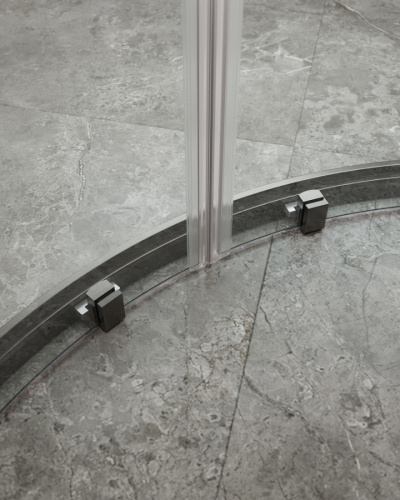 Душевой уголок Cezares MOLVENO MOLVENO-RH-2-120/90-C-GM-IV 120х90 стекло прозрачное профиль оружейная сталь без поддона - фото 4