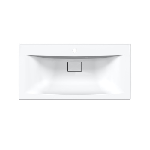 Раковина из искусственного камня Vincea VCB-3M900W 90х45 встраиваемая цвет белый 1 отверстие под смеситель - фото 5