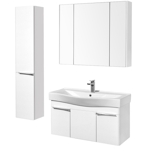 Шкаф-пенал Aquaton Беверли 1A235403BV01L 34х24х160 подвесной цвет белый - фото 3