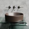 Раковина из сантехнического фарфора Ceramica Nova ELEMENT CN6057MDB 40х40 накладная цвет коричневый без отверстий под смеситель