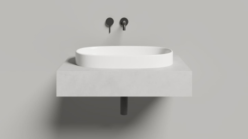 Раковина из искусственного камня Salini GRECA 1803201MF 65х39 полувстраиваемая цвет мультиколор - фото 2