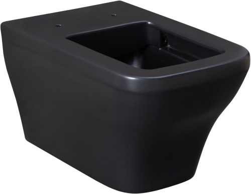 Чаша унитаза подвесная Allen Brau Infinity 4.21011.31 цвет черный матовый без сиденья безободковая каскадный смыв - фото 5