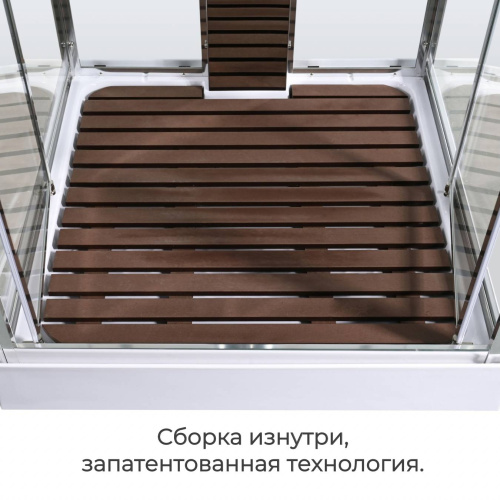 Душевая кабина AvaCan Z Z1910LEDMT 100х100 квадратная с крышей ориентация универсальная - фото 3