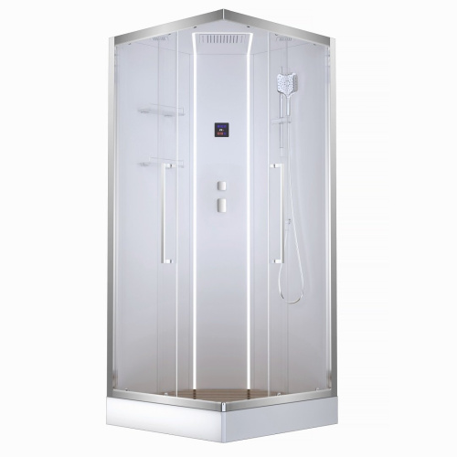 Душевая кабина Acquazzone Quoris 100 100х100 квадратная с крышей ориентация универсальная