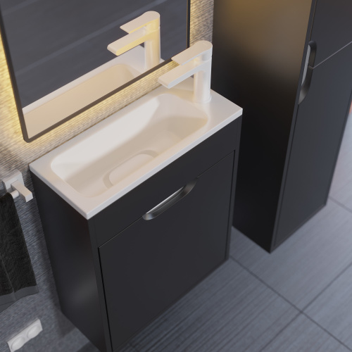 Тумба с раковиной Uperwood UPD Modul 393020545 50х21х62 цвет черный матовый - фото 5