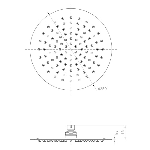 Верхний душ LeMark LM9481BL черный - фото 2