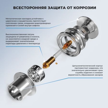 Слив-перелив для ванны Wellsee Useful Extras 231911000 хром