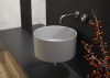 Раковина из сантехнического фарфора Galassia Core 7306GM 40х40 накладная цвет серый