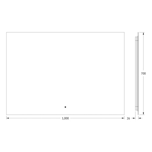 Зеркало в ванную Defesto GLOW DF 2509RH 100х70 - фото 2