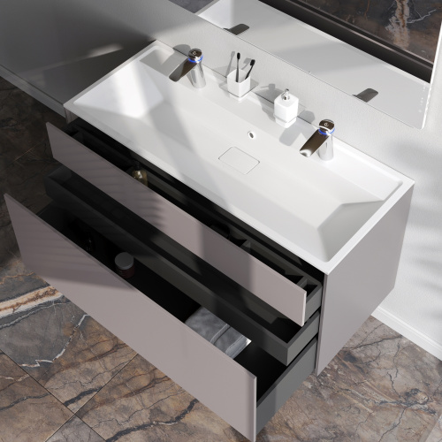 Тумба под раковину Am.Pm Inspire V2.0 M50AFHX1203EGM 121х49х60 подвесная цвет серый матовый - фото 4