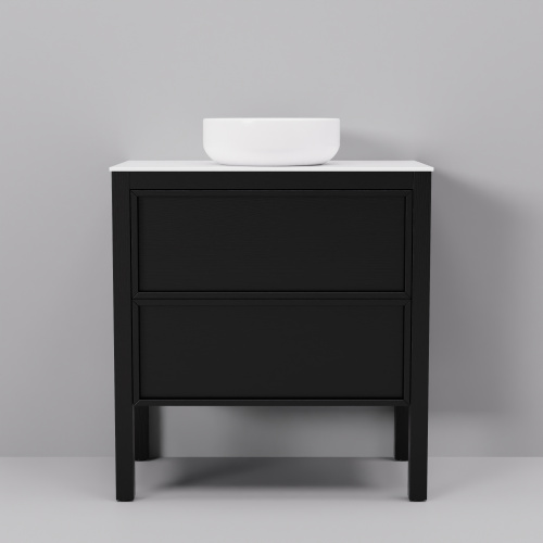 Тумба с раковиной Art Decco Elisa (Элиса) AES08F78S300 80x45x85 напольная цвет черный дуб - фото 2