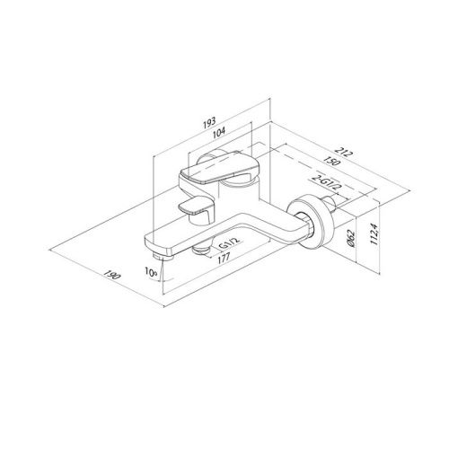 Смеситель для ванны и душа IDDIS Ever EVESB00i02WA настенный хром - фото 5