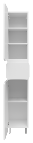 Шкаф-пенал Misty Чегет П-Чег-05035-01-1ЯЛ 35х34х195 напольный цвет белый - фото 3