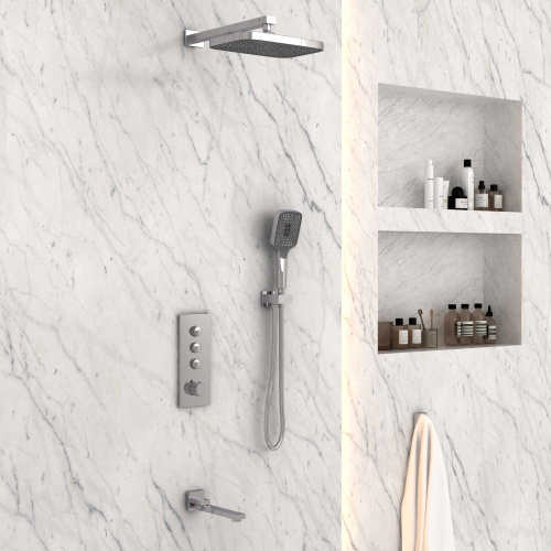Душевая система Vincea VSFW-433T1CH встраиваемая в стену с термостатом