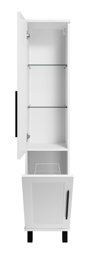 Шкаф-пенал Misty Модерн П-Мод05035-011Л 36х35х165 напольный/подвесной цвет белый - фото 3