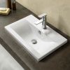 Раковина из сантехнического фарфора Melana 9393 (S80)-805 80х40 накладная цвет белый 1 отверстие под смеситель