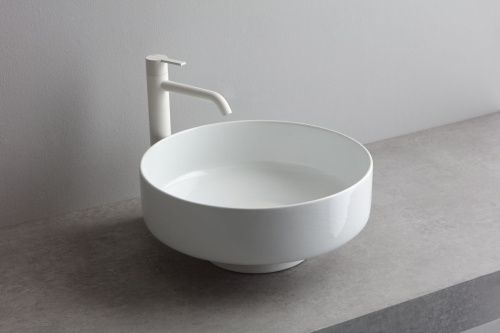 Раковина керамическая White Ceramic Was W100705 40х40 накладная цвет черный - фото 3