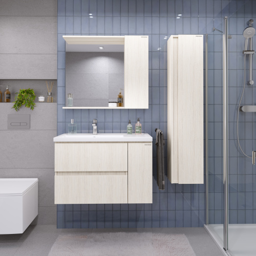 Зеркало-шкаф Grossman Юнит 2080112 80х17х70 подвесной цвет кадена лайт - фото 3