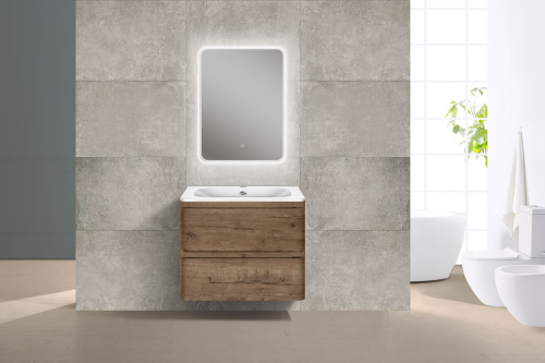 Тумба под раковину Vincea Vico VMC-2V600VO 59х47х50 подвесная цвет коричневый - фото 3