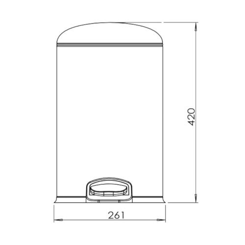 Ведро мусорное Java S-885-12R - фото 3